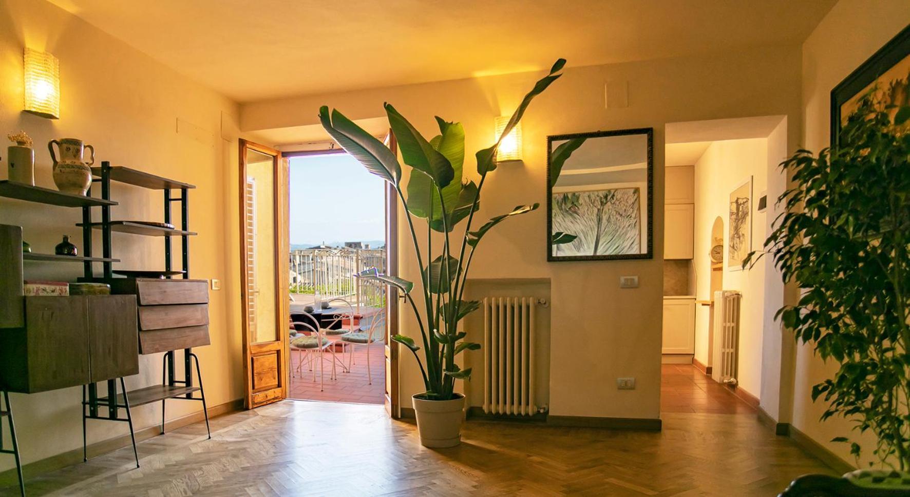 Appartamento Le Palme Con Terrazze In Centro Сан-Джиміньяно Екстер'єр фото